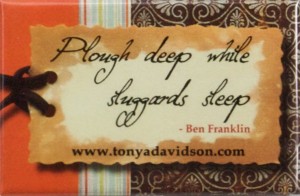 Plough deep while sluggards sleep - Ben Franklin Quote